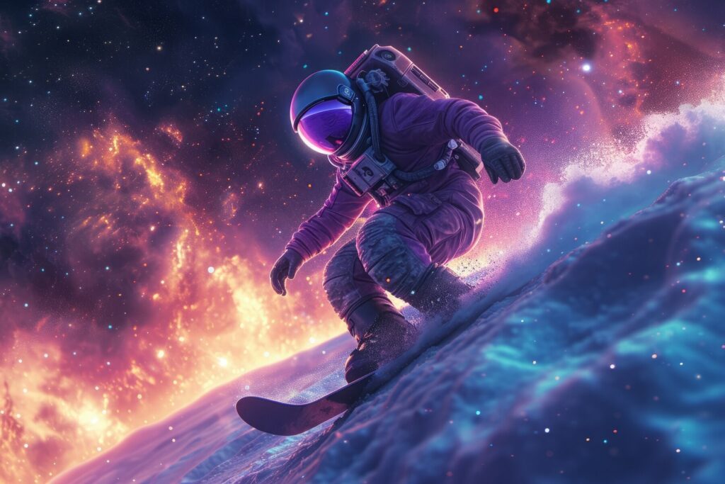 view astronaut spacesuit snowboarding moon 23 2151294736